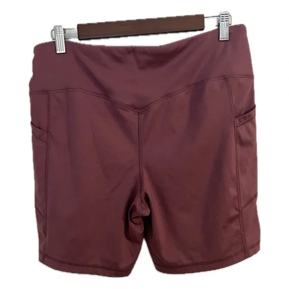 Avia XL Burgundy Bike Shorts 5" - Picture 2 of 3